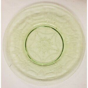 Elegant Green Uranium Glass Dinner Plate